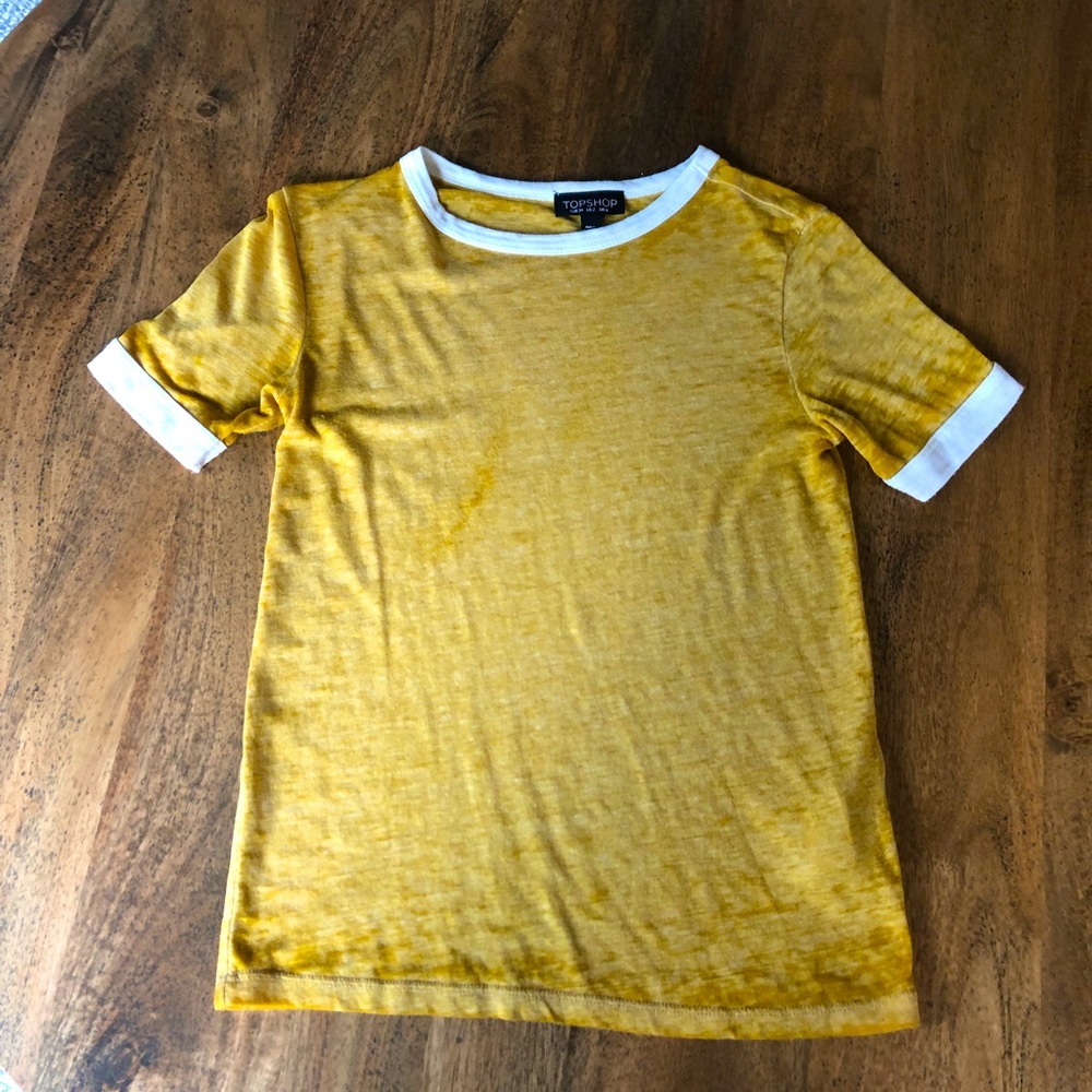 TopShop yellow/gold tee- perfect condition!